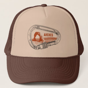 アーチズナショナルパーク登山カラビナー キャップ