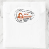 アーチズナショナルパーク登山カラビナー 楕円形シール (バッグ)