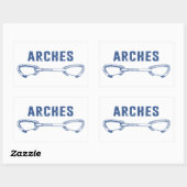 アーチズナショナルパーク登山クイックドロー 長方形シール (シート)