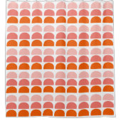 アーチズピンクコーラルオレンジ シャワーカーテン (正面)