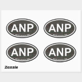 アーチズマップステッカー(白い文字) 楕円形シール (シート)