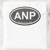 アーチズマップステッカー(白い文字) 楕円形シール (バッグ)