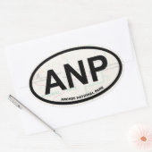 アーチズマップステッカー(黒文字) 楕円形シール (封筒)