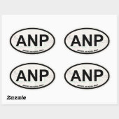 アーチズマップステッカー(黒文字) 楕円形シール (シート)