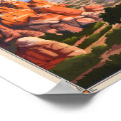 アーチズ国立公園石版画ポスター ポスター (角)