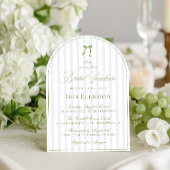 アーチセージエレガントグリーン&ブルーブライダルルンチョン 招待状