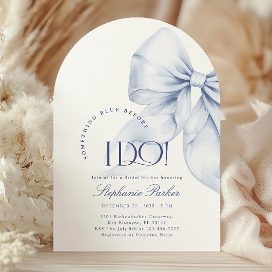 アーチソウルブルーボウブライダルシャワー 招待状