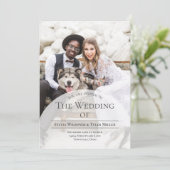 アーチタイポグラフィ結婚写真 招待状 (スタンド正面)