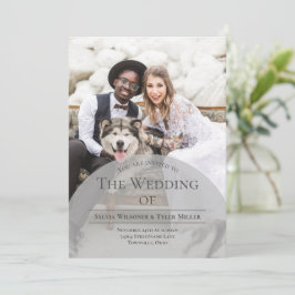 アーチタイポグラフィ結婚写真 招待状