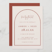 アーチタイモダンングノットの結婚兵馬俑 招待状 (正面/裏面)