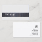 アーチテクトプロフェッショナルスキルブラックグランジストライプ 名刺 (正面/裏面)