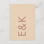 アーチテラコッタパンパスボホデザートコーラル結婚ズ エンクロージャーカード (裏面)