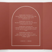 アーチテラコッタ&クリームドリンク結婚メニュー 三つ折りカード (内部中)