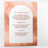 アーチデザッ素朴トカボステラコッタポット結婚ズ 三つ折り招待状 (内部最初)