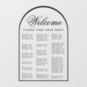 アーチトランスペアレッモダンクアルファベットの座席表 ウィンドウサイン (シート)