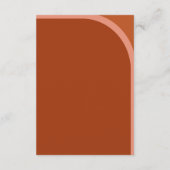 アーチドデザートテラコッタモダンス結婚詳細 エンクロージャーカード (裏面)