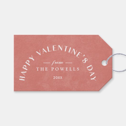 アーチハートバレンタインデー写真ギフトラベル- Sake ギフトタグ (正面(横))