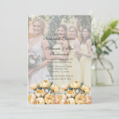 アーチバターイエローフォトブリデスメイドランチョン 招待状 (スタンド正面)