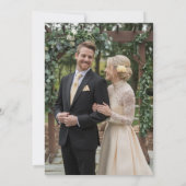 アーチバターイエローフォト結婚ズのカップルのシャワー 招待状 (裏面)