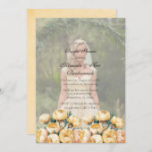 アーチバター – イエローフォトブライダルシャワー 招待状 (正面/裏面)