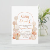 アーチパンパスグラスバルーン赤ちゃんシャワー招待状 招待状 (スタンド正面)