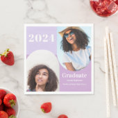 アーチパープル2枚の写真卒業 スタンダードランチョンナプキン (インサイチュ)