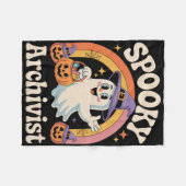 アーチビスト不気味キュート幽霊カボプキンアーカイブズハロ フリースブランケット (正面(横))