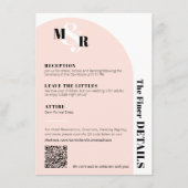 アーチピモダンックモノグラム結婚の詳細カード エンクロージャーカード (正面)