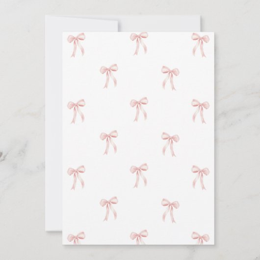 アーチピンクダンストゥウィル誕生日ガール誕生日 招待状 (裏面)