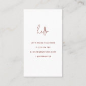 アーチピンクテラコッタモダン 名刺 (裏面)