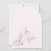 アーチピンクバタフライガールベビーシャワー 招待状 (裏面)