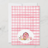 アーチピンクプライド農場オインクバモーー2歳の誕生日 招待状 (裏面)