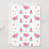 アーチピンクワンインアメロン1歳の誕生日招待状 招待状 (裏面)