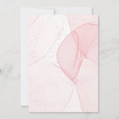 アーチピンク&ブルー開花婚約パーティ 招待状 (裏面)