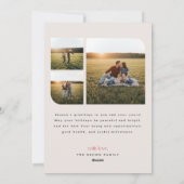 アーチファミリー写真ポートレートクリスマスホリデーカード シーズンカード (裏面)