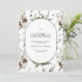 アーチファームハウスモダングリーンリーメリークリスマスホール シーズンカード (スタンド正面)