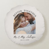 アーチフォトの結婚ギフトホームデコールの改善 ラウンドクッション (裏面)
