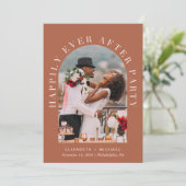 アーチフォトウェディングレセプションの後に幸せに 招待状 (スタンド正面)