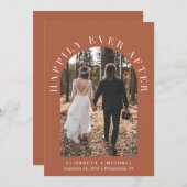 アーチフォトウェディングレセプションの後に幸せに 招待状 (正面/裏面)