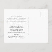 アーチフォトウェディングレセプションの後に幸せに 案内ポストカード (裏面)