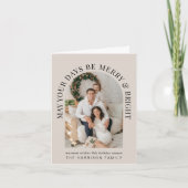 アーチフォトエレガントブライトメリートープのクリスマス カード (正面)