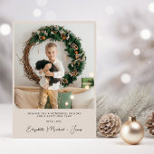 アーチフォトエレガントブライトメリートープのクリスマス シーズンカード