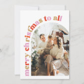 アーチフォトカラフルメリークリスマスカード シーズンカード (正面)