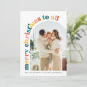 アーチフォトカラフルメリークリスマスカード シーズンカード (スタンド正面)