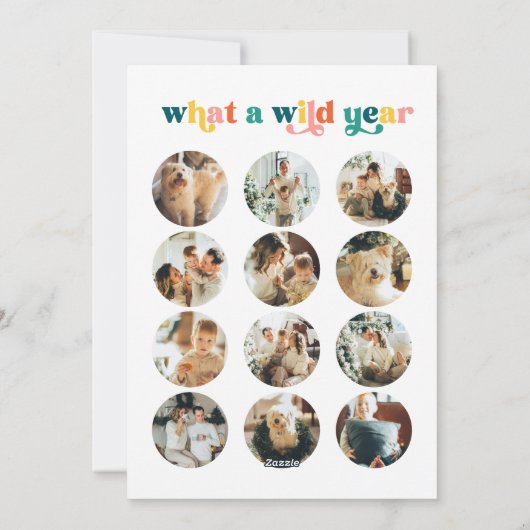 アーチフォトカラフルメリークリスマスカード シーズンカード (裏面)