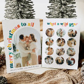 アーチフォトカラフルメリークリスマスカード シーズンカード