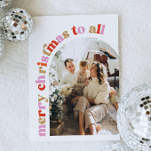 アーチフォトカラフルメリークリスマスカード シーズンカード