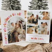 アーチフォトカラフルメリークリスマスカード シーズンカード