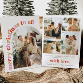 アーチフォトカラフルメリークリスマスカード シーズンカード