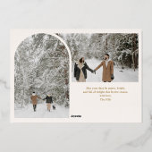 アーチフォトコラージュヴィンテージアイボリー 箔シーズンカード (裏面)